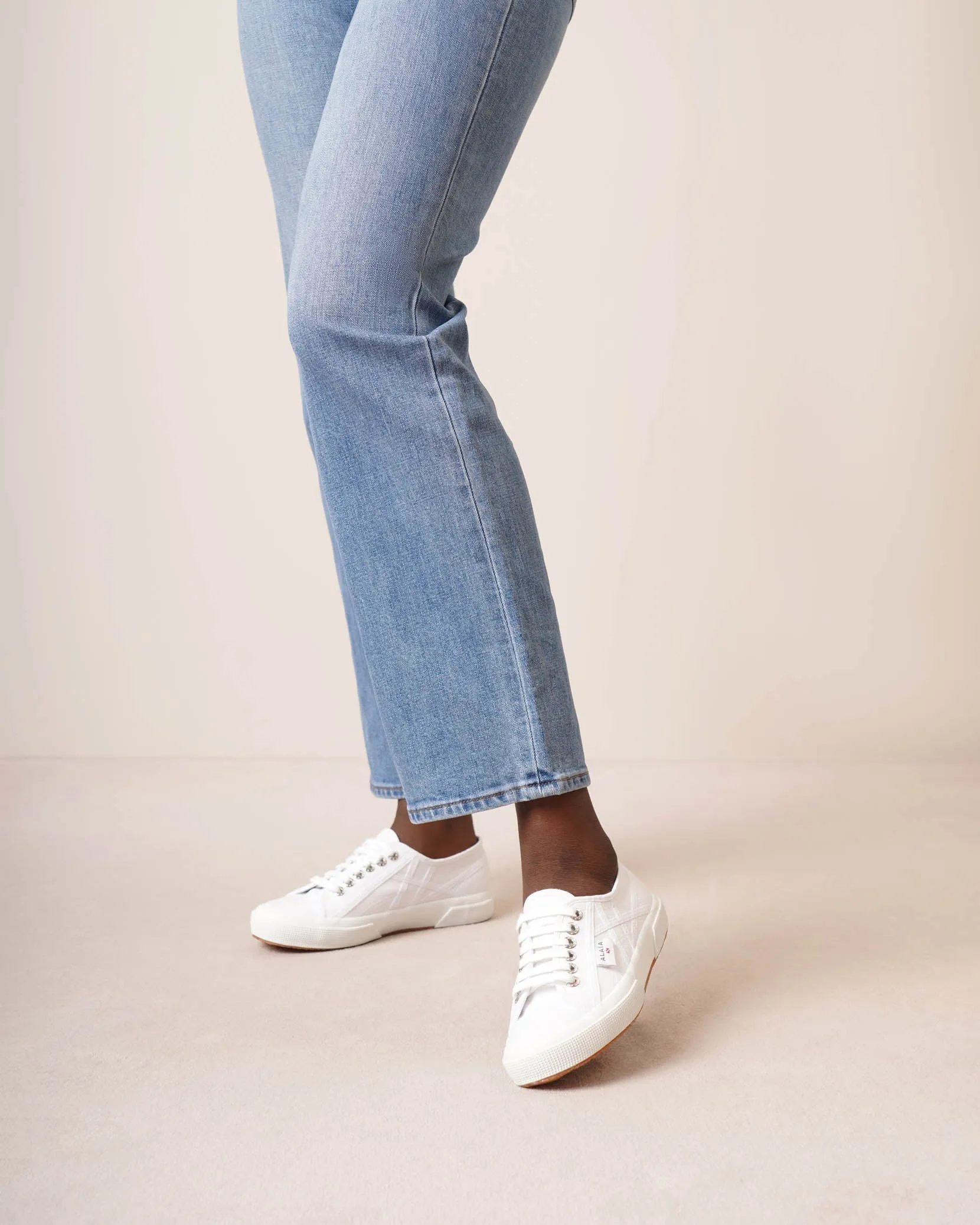 Superga white canvas sneakers
