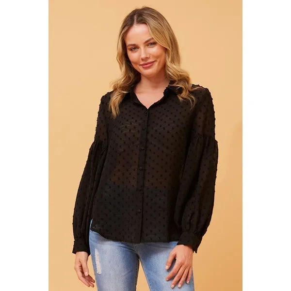 TRINNY DOBBY PATTERN SHIRT